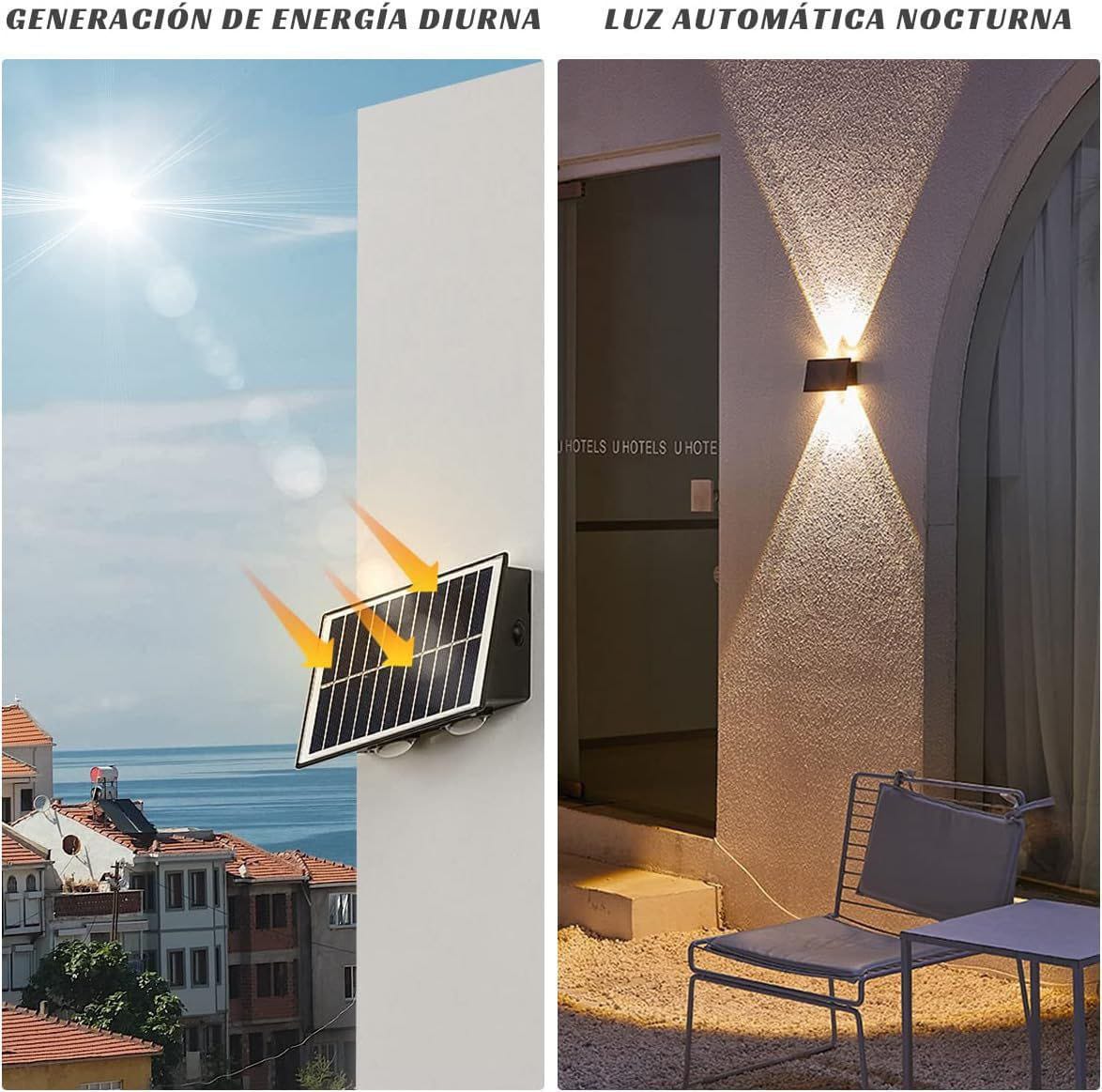 Lámpara de Pared LED Solar: Iluminación Exterior sin Cables